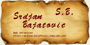 Srđan Bajatović vizit kartica